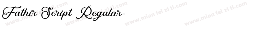 Fathir Script Regular字体转换